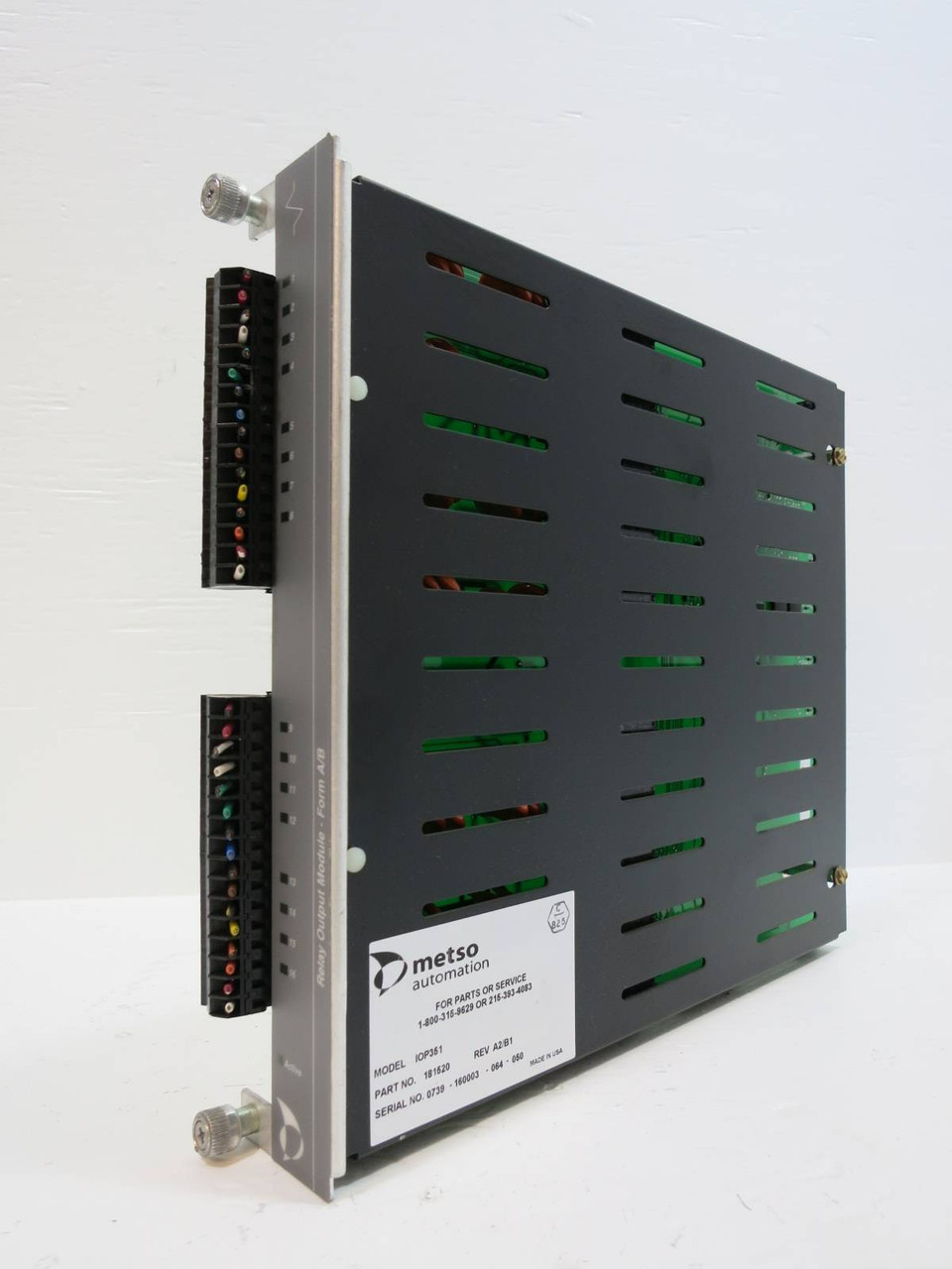 Image of Valmet Metso Automation IOP351 181520 Rev A2/B1 Relay Output Module PLC Out Form