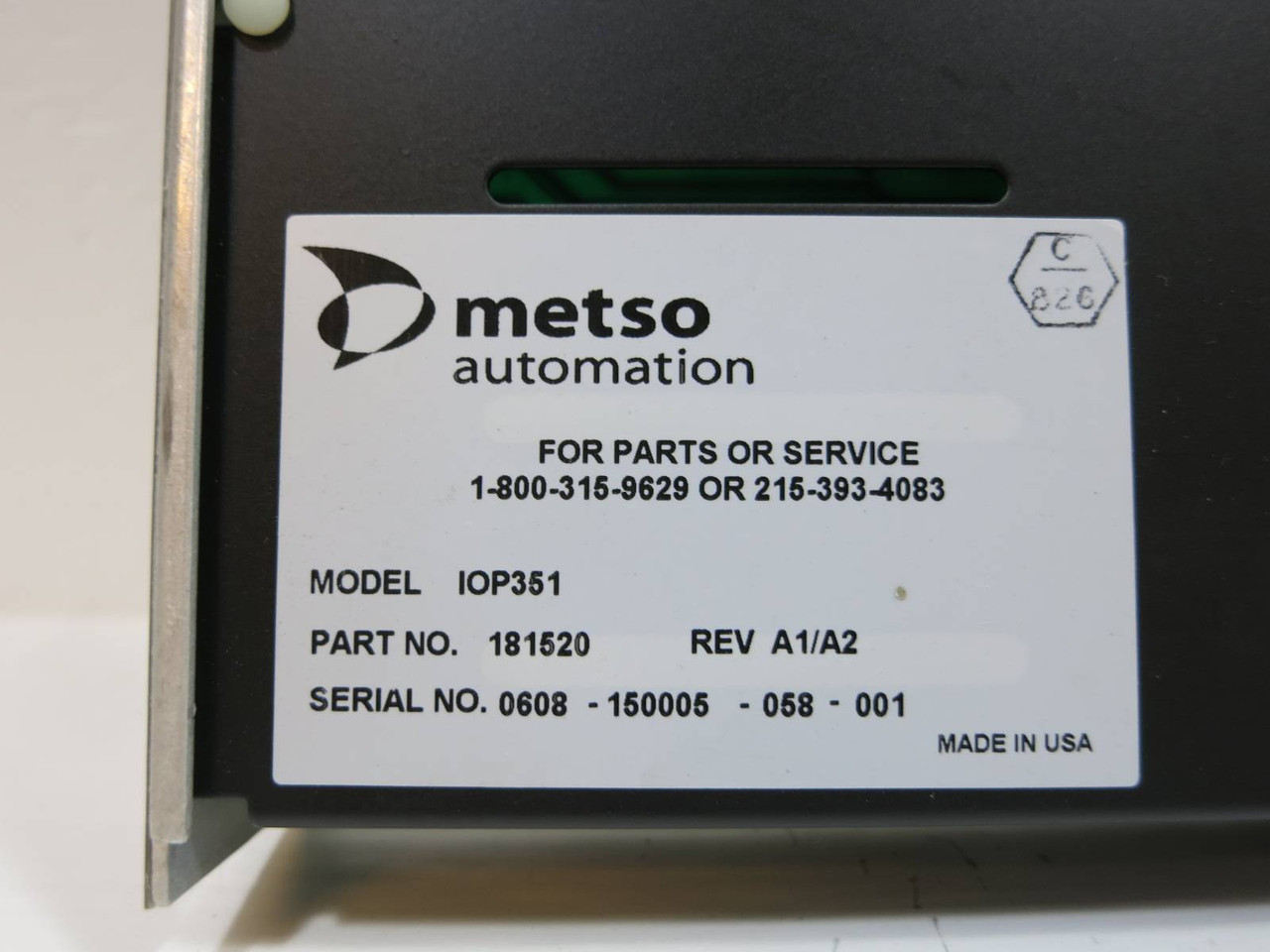 Valmet Metso Automation IOP351 181520 Rev A1/A2 Relay Output Module PLC Out Form (NP2074-1)