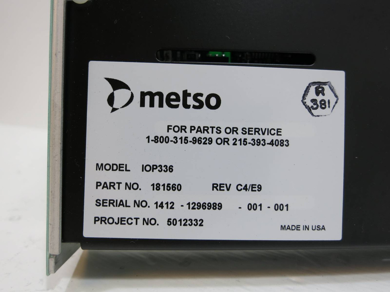 Valmet Metso Automation IOP336 181560 Rev C4/E9 QUAD PAT Module PLC IOP 336 (NP2078-1)