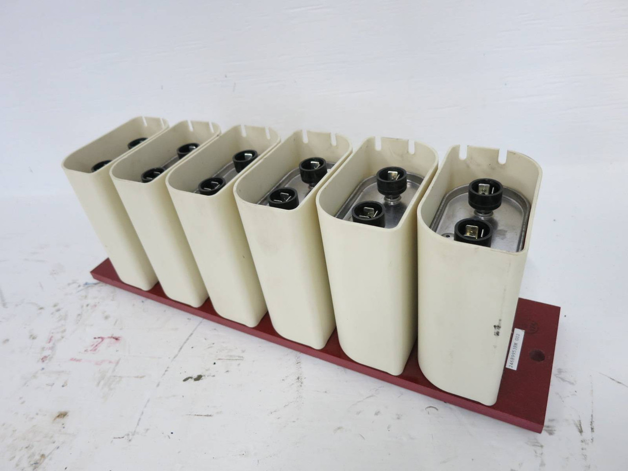Image of GE 246B9953BM G02 Lot of 6 A97F8731 Capacitor Bank Module 1.2uf 2000VAC 3000VDC