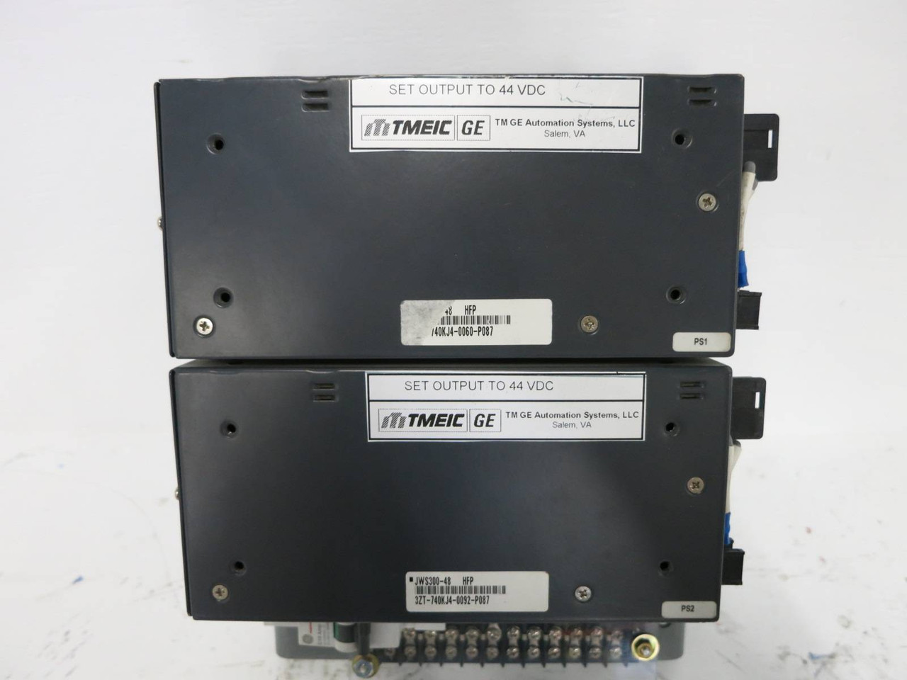 LAMBDA JWS300-48 Lot of 2 Power Supply TMEIC GE Automation 100-240V In 48V Out (DW0974-1)