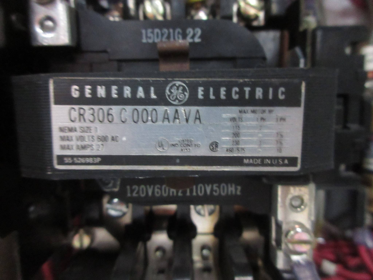 General Electric GE 8000 Size 1 Starter 30 Amp TEC Breaker Type 18" MCC Bucket (TK4252-3)