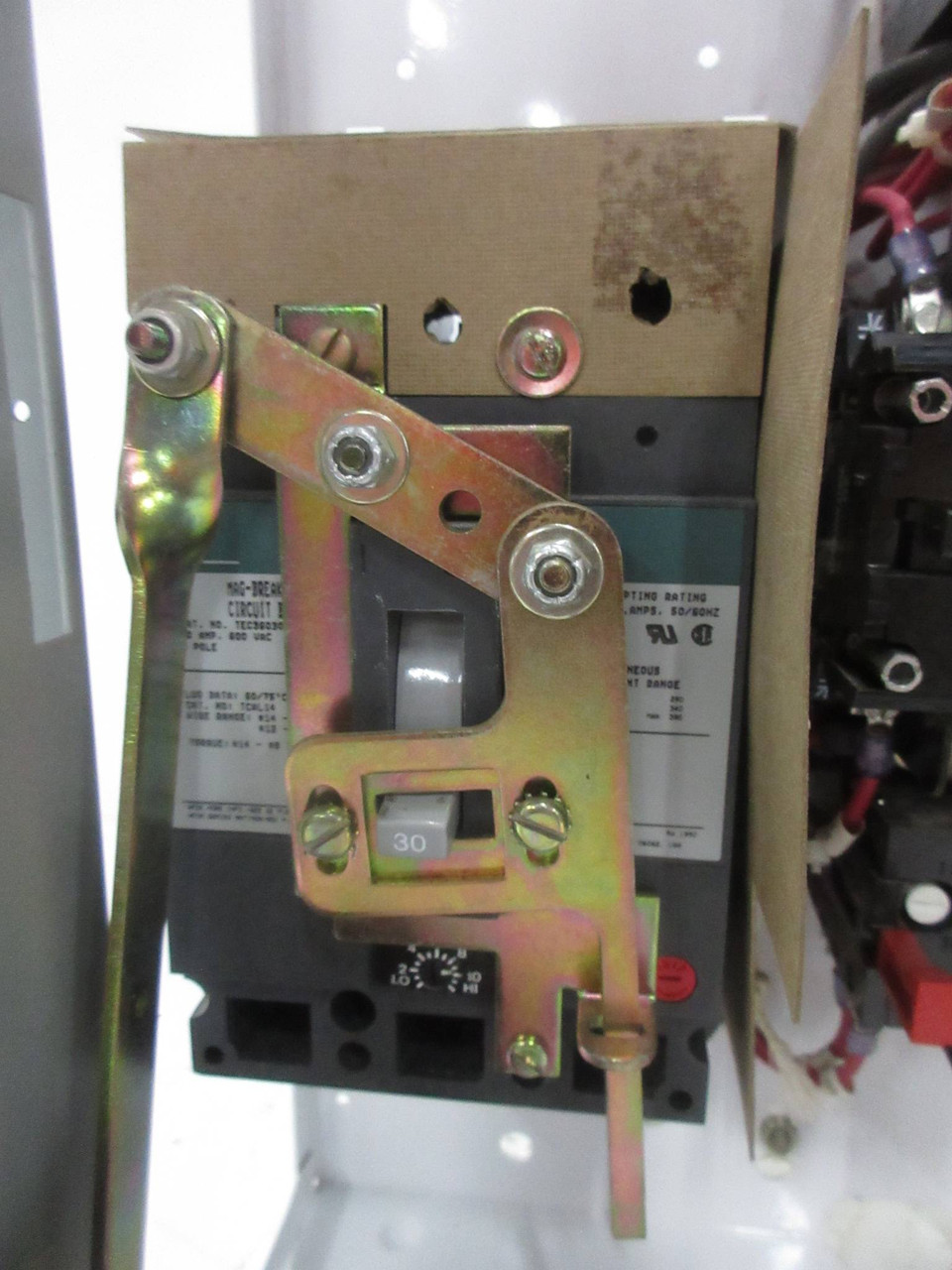 General Electric GE 8000 Size 1 Starter 30 Amp TEC Breaker Type 18" MCC Bucket (TK4252-3)