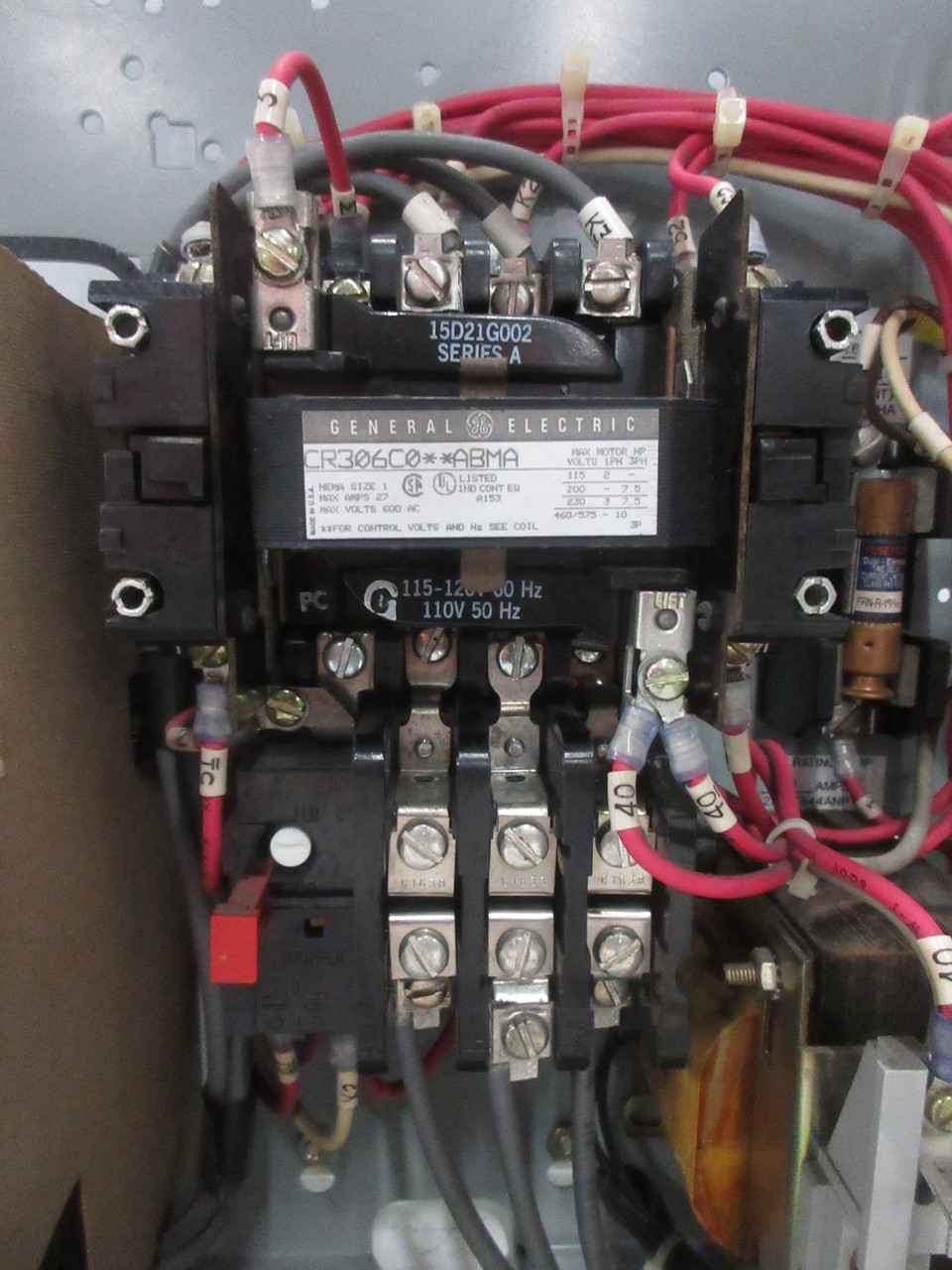 General Electric GE 8000 Size 1 Starter 15 Amp Breaker Type 18" MCC Bucket TEML (TK4249-1)