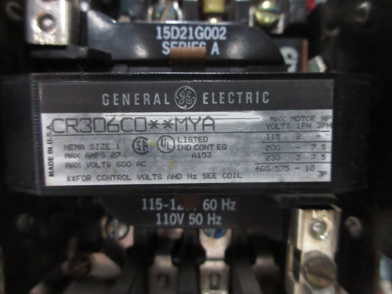 General Electric GE 8000 Size 1 Starter 3 Amp Breaker Type 18" MCC Bucket TEML (TK4248-1)