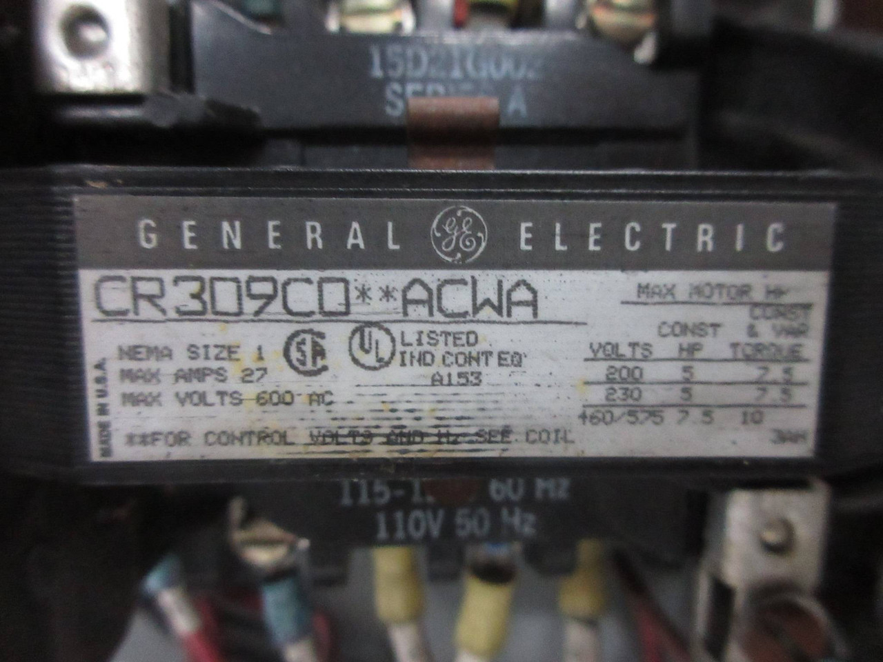 GE 8000 Size 1 Two-Speed Starter 7 Amp TEML Breaker 24" MCC Bucket (TK4267-3)