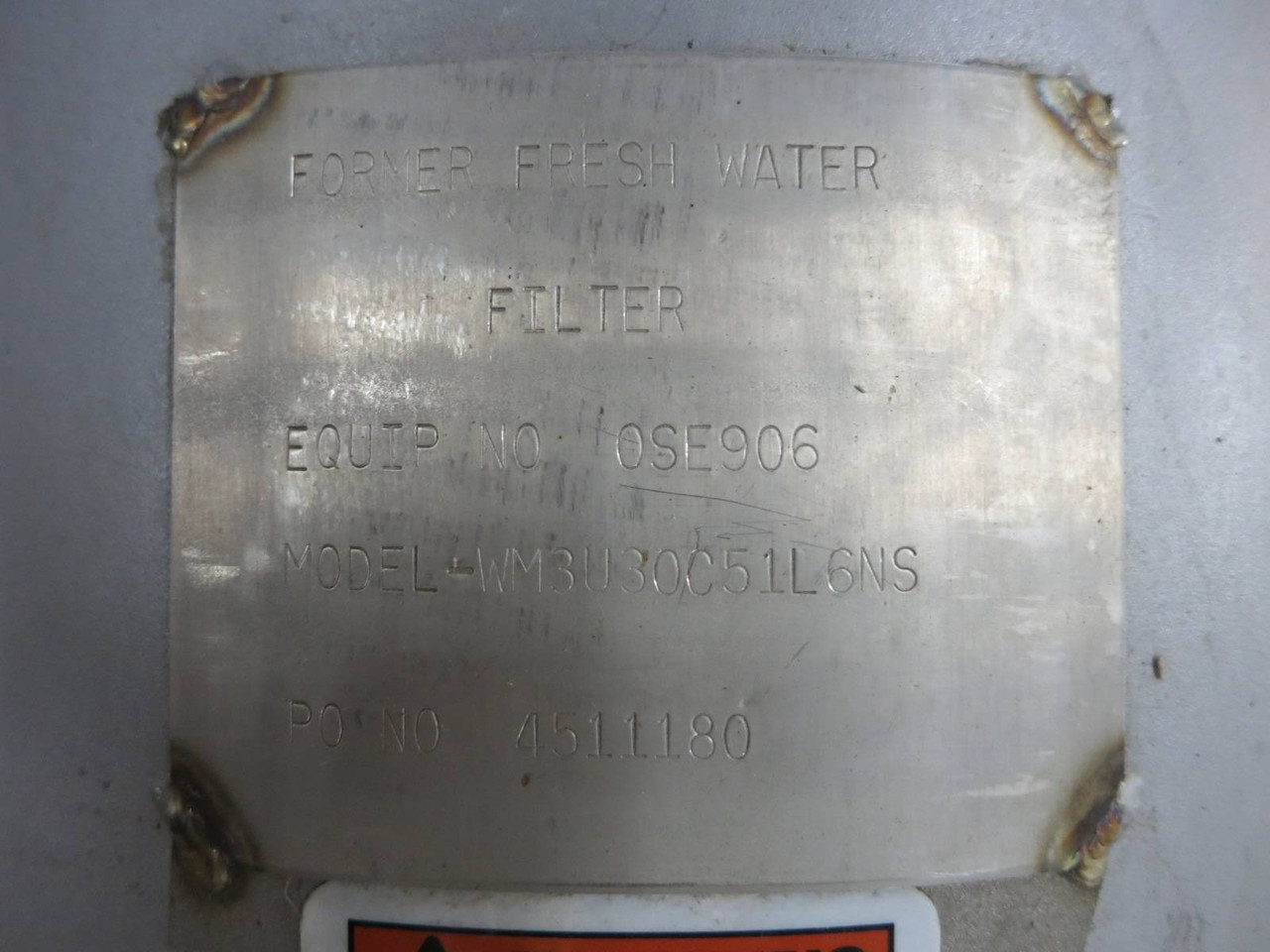 Nowata Filter WM3U30C51L6NS Filter Pot Bank Bag Vessel 316 SS Strainer 510 PSI (NP2101-2)