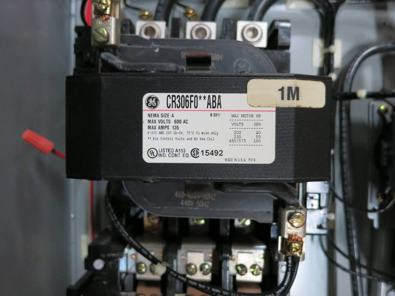 GE Size 4 200 Amp Wye-Delta Starter Fusible Combo Box 300-Line CR332FK 200A 480V (DW1000-1)