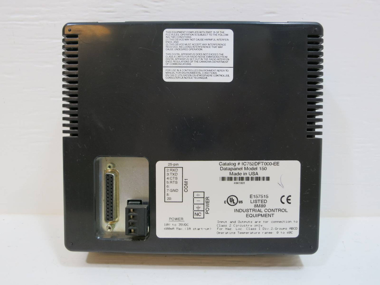 GE Fanuc IC752DFT000-EE Industrial Control Panel Display Operator Interface (NP2142-1)