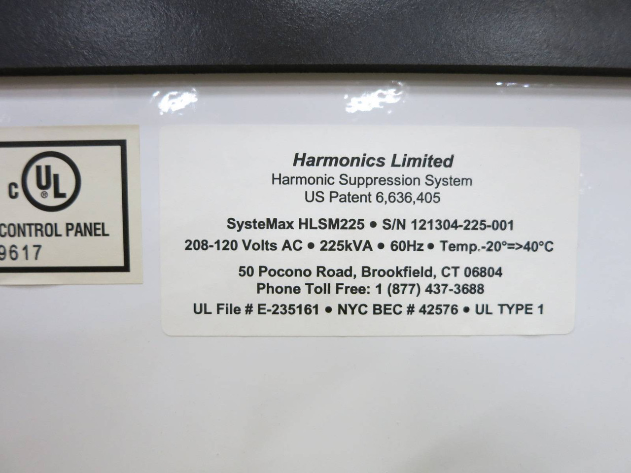 Systemax Harmonic Suppression HLSM225 Filter ABB Capacitor Bank 1151-1004 625A (DW1035-1)