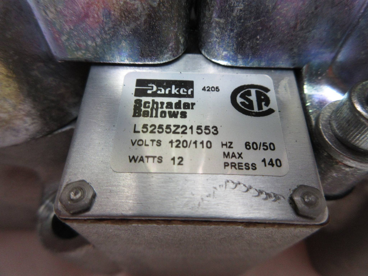 NEW Parker L5255Z21553 Solenoid Valve 110/120V 140 psi New No Box NNB (TK4315-2)