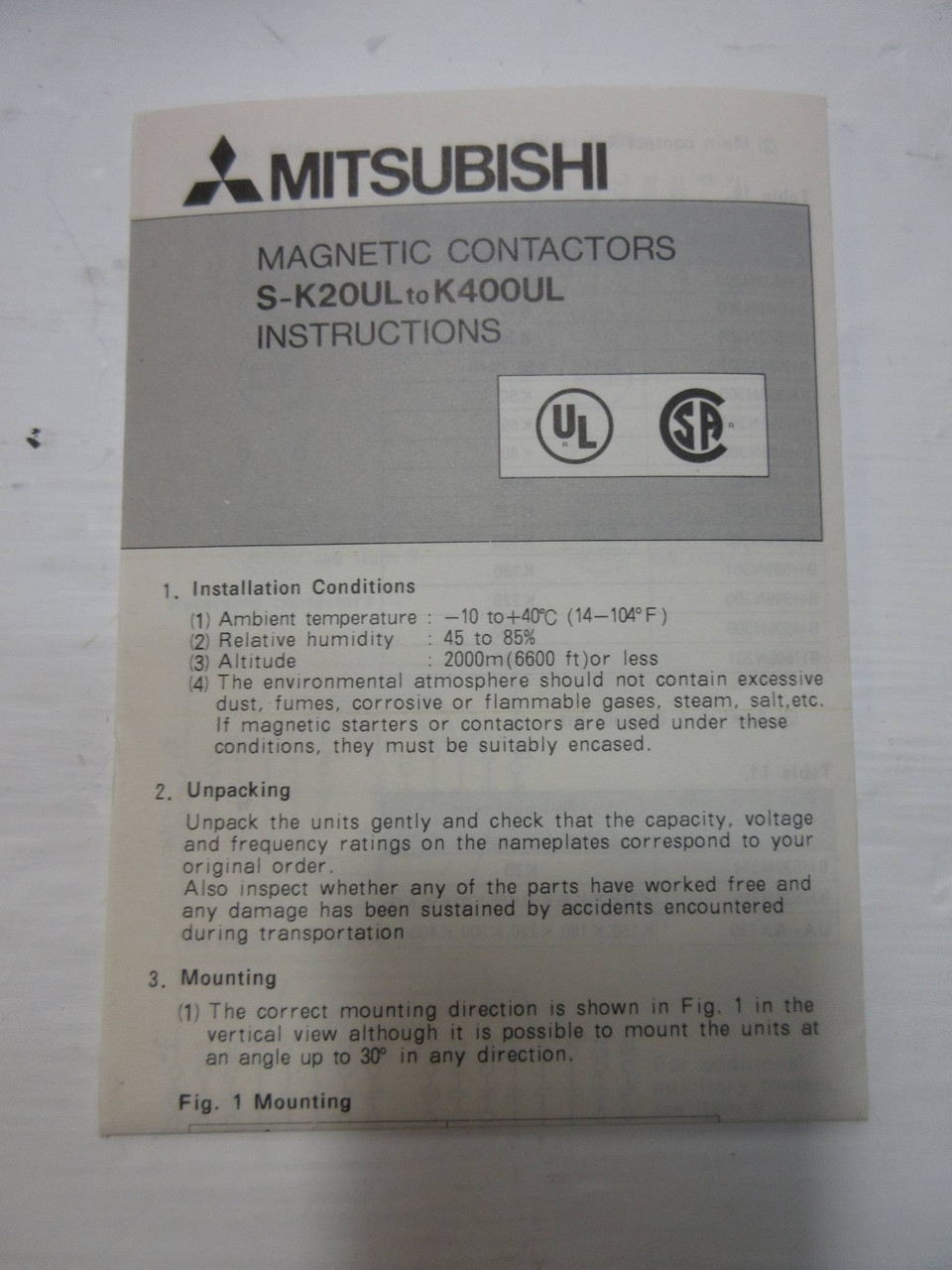 NEW Mitsubishi S-2xK25 Reversing Magnetic Contactor Switch S-K25 120V Coil NIB (TK4327-2)
