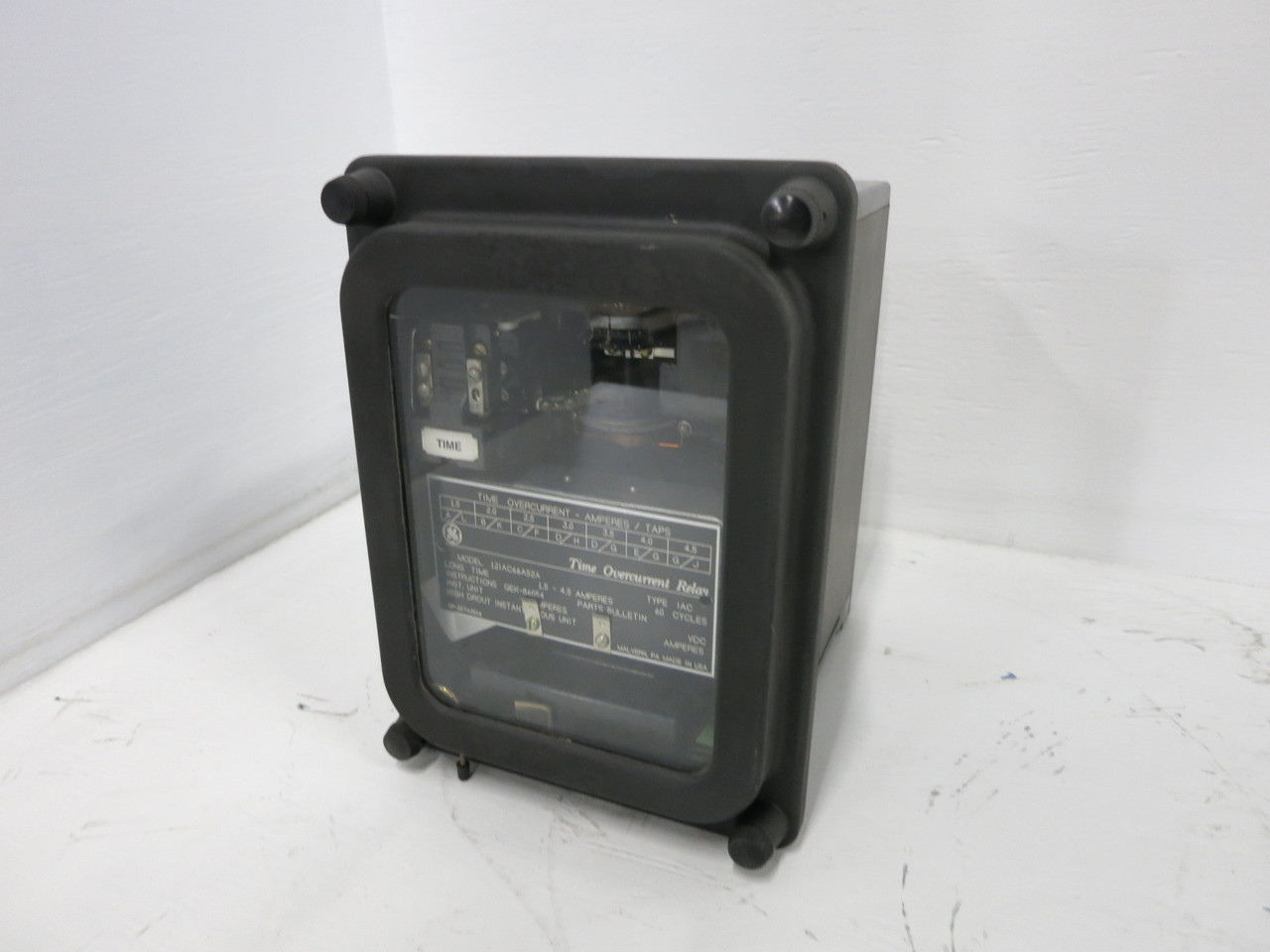 GE 12IAC66A52A Time Overcurrent Relay Type IAC 1.5-4.5 Amp General Electric 4.5A (DW1103-1)