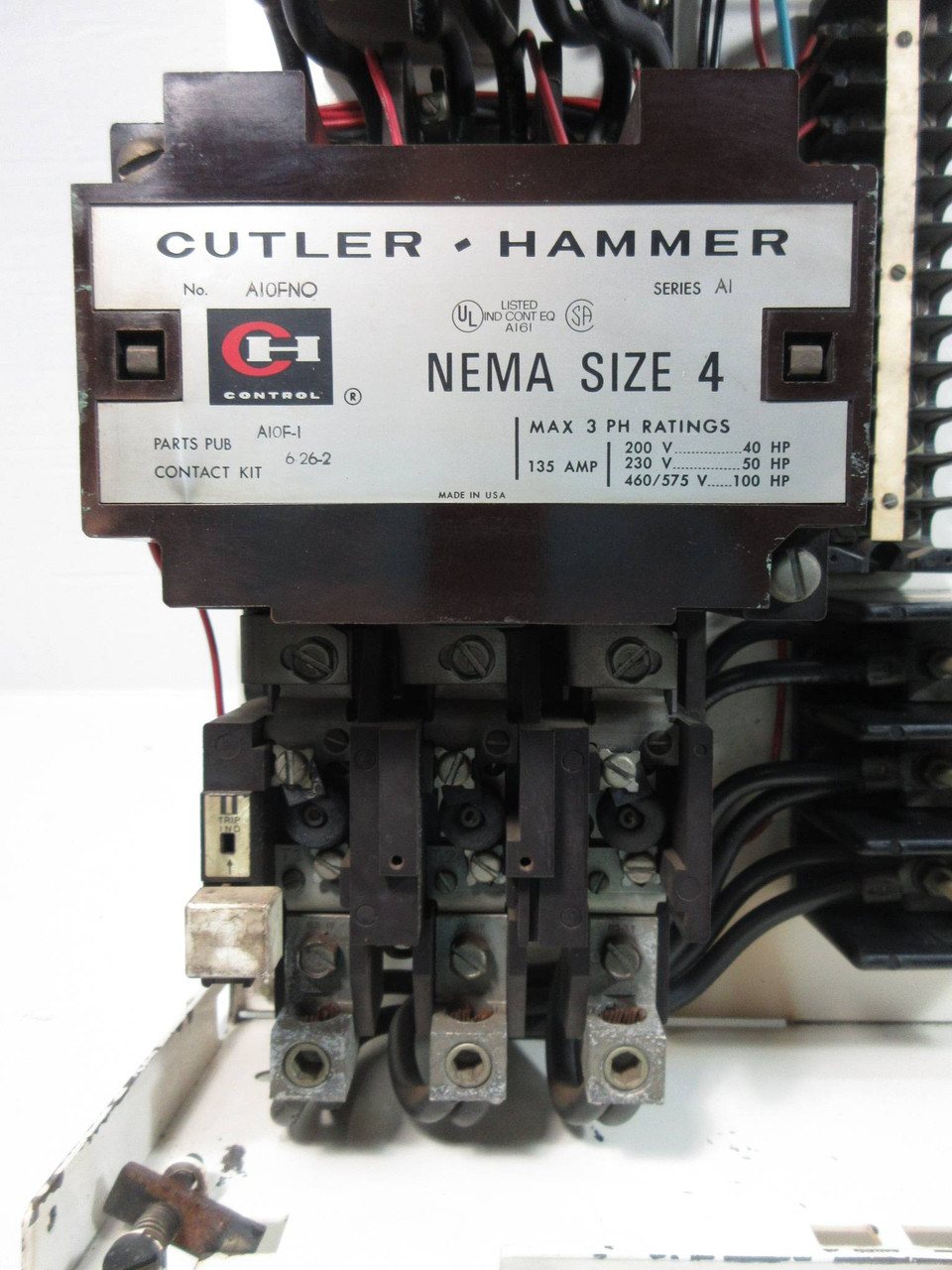 Cutler Hammer F10 Unitrol 600V Size 4 Starter 150A Breaker Type 24" MCC Bucket (TK4406-1)