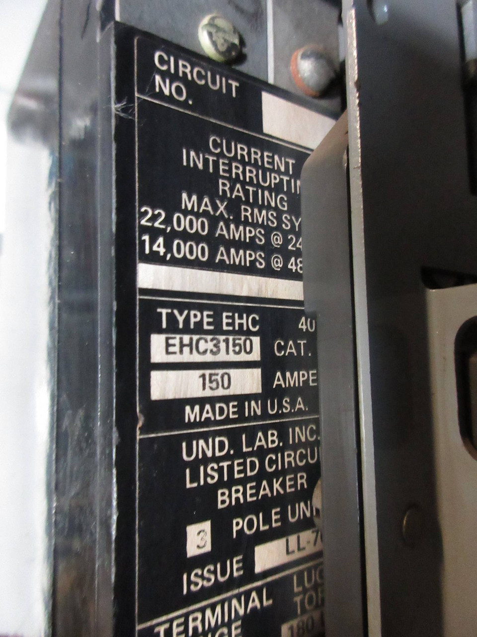 Cutler Hammer F10 Unitrol 600V Size 4 Starter 150A Breaker Type 24" MCC Bucket (TK4406-1)