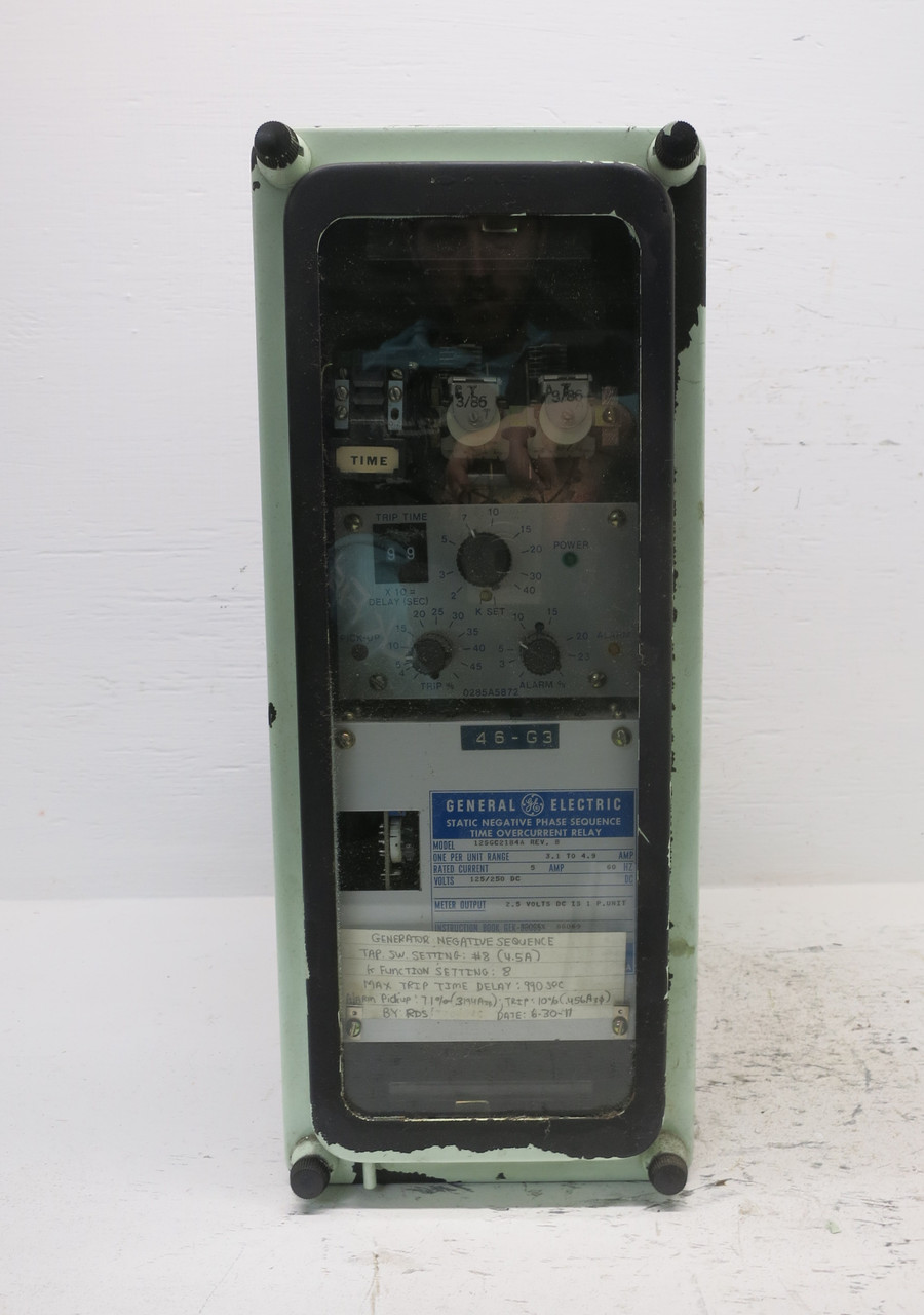 GE 12SGC21B4A Rev B Static Negative Phase Sequence Time Overcurrent Relay 5A (DW1116-2)