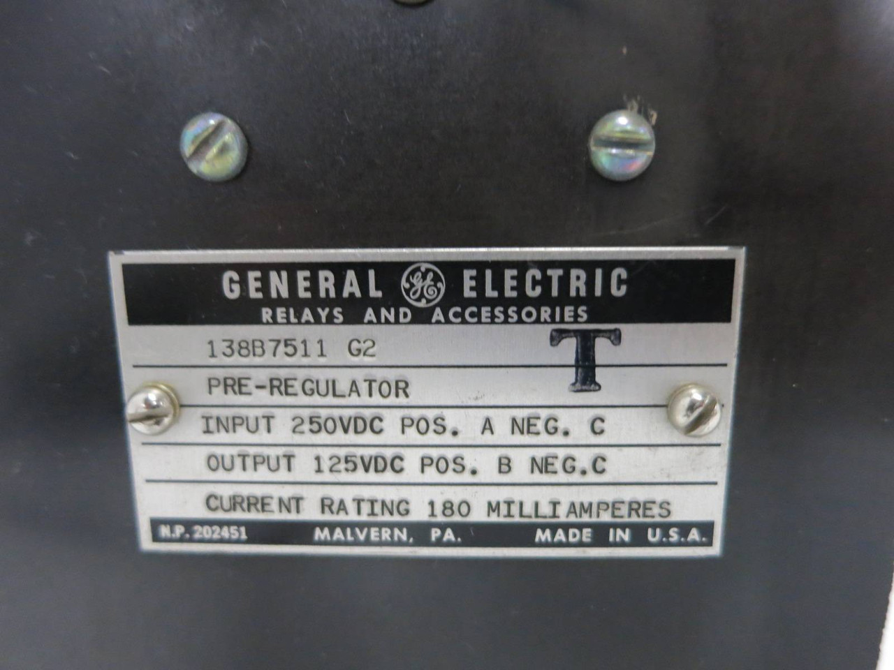 GE 12SGC21B4A Rev B Static Negative Phase Sequence Time Overcurrent Relay 5A (DW1116-2)