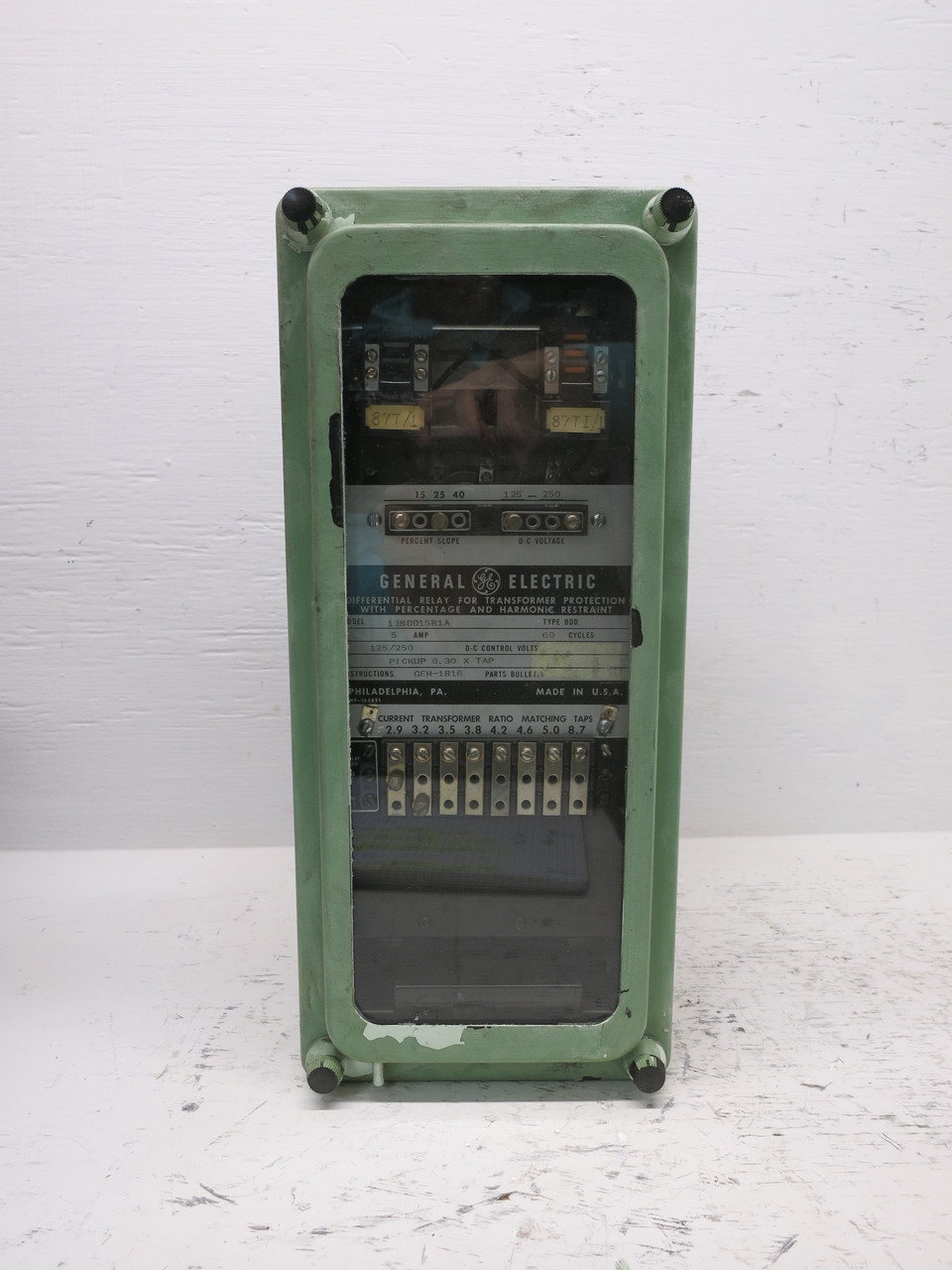 GE 12BDD15B1A Differential Relay Transformer Protection % Harmonic Restraint BDD (DW1117-19)