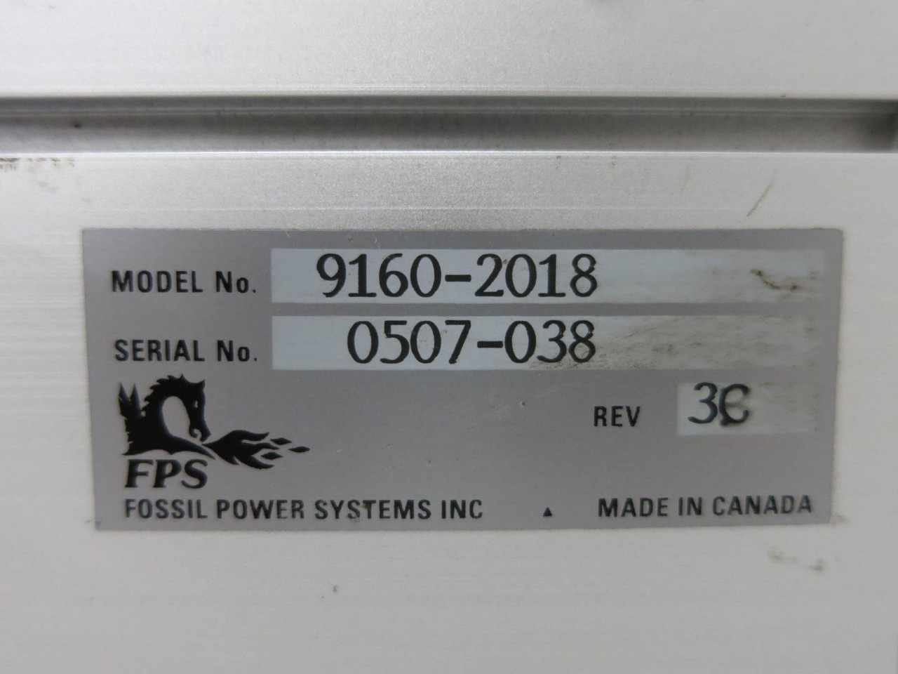 FPS 9160-2018 Rev 3C Flame Monitor Protection Detector Scanner Fossil Power PLC (DW1125-6)