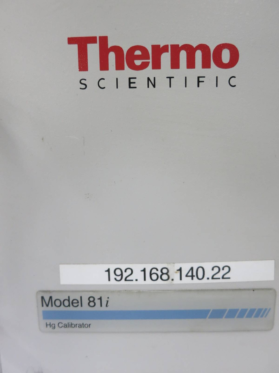 Thermo Scientific Model 81i Hg Calibrator 81I-ANNNAB Electron 102664-00 Fisher (DW1128-1)
