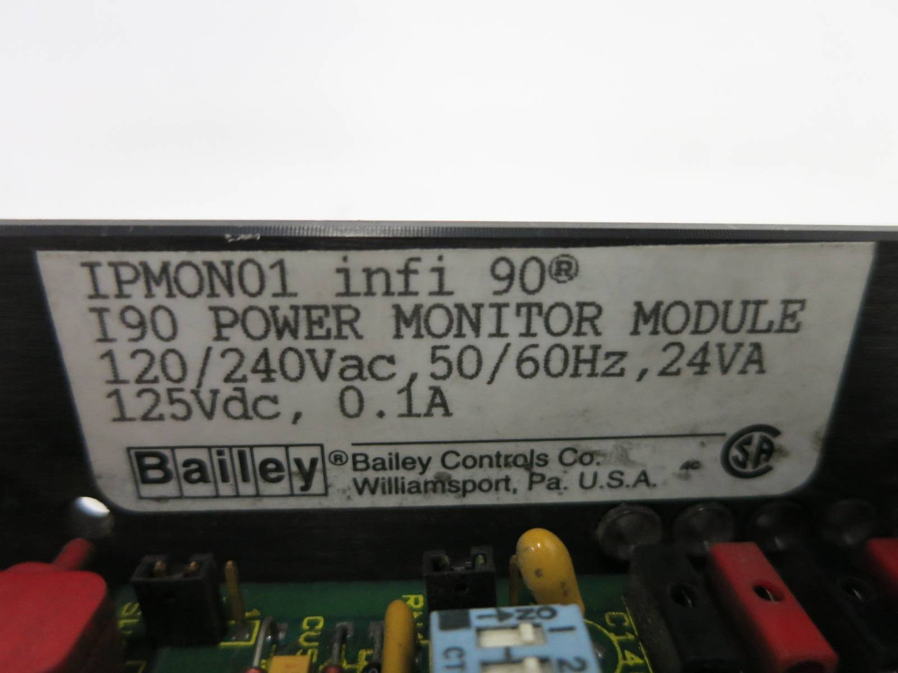 Bailey IPMON01 infi-90 I90 Power Monitor Module Assy 6641239C1 ABB Symphony PLC (DW1152-2)