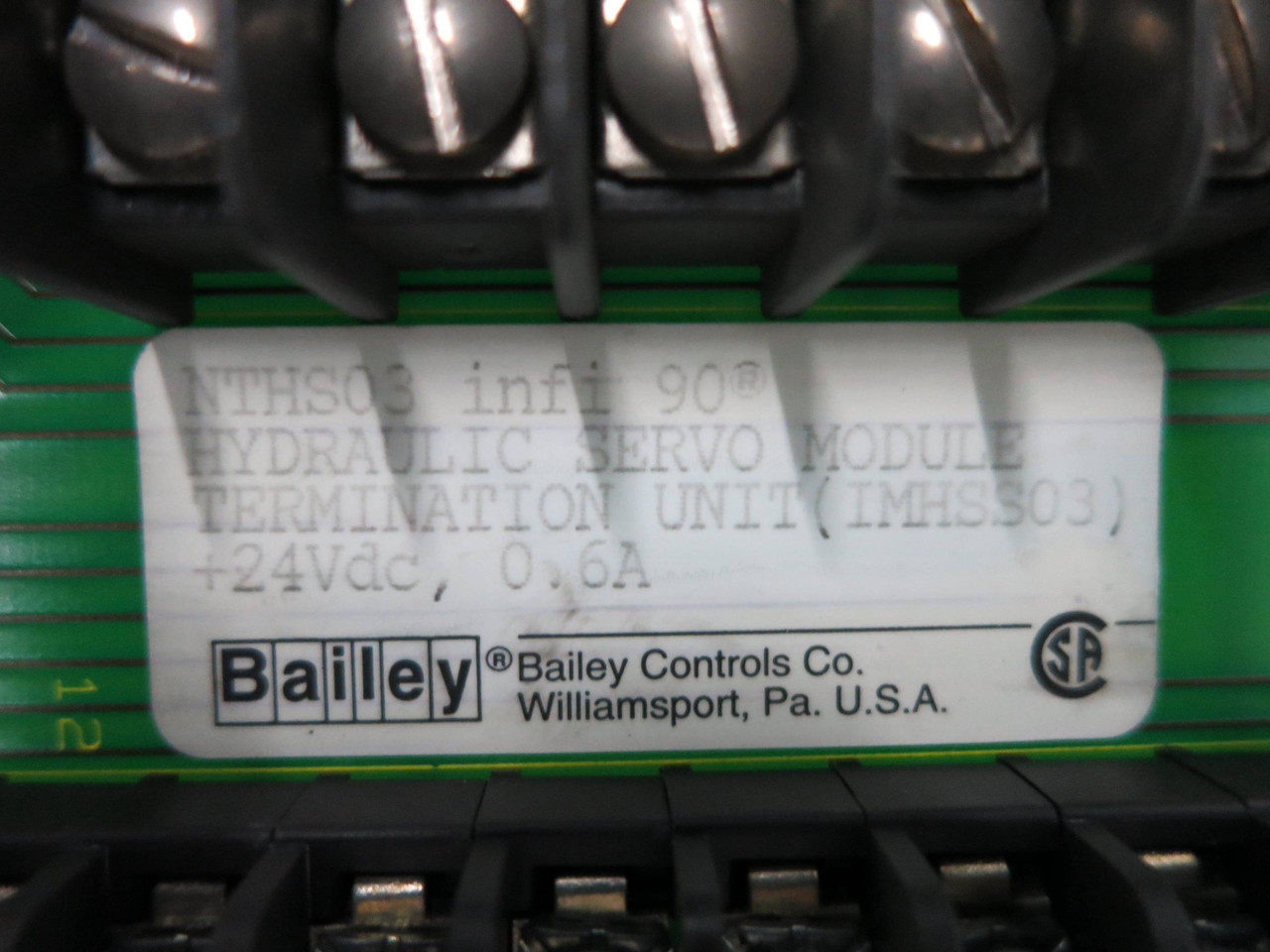 Bailey NTHS03 infi90 Hydraulic Servo Termination Unit 6640635A1 ABB Board PLC (DW1189-2)