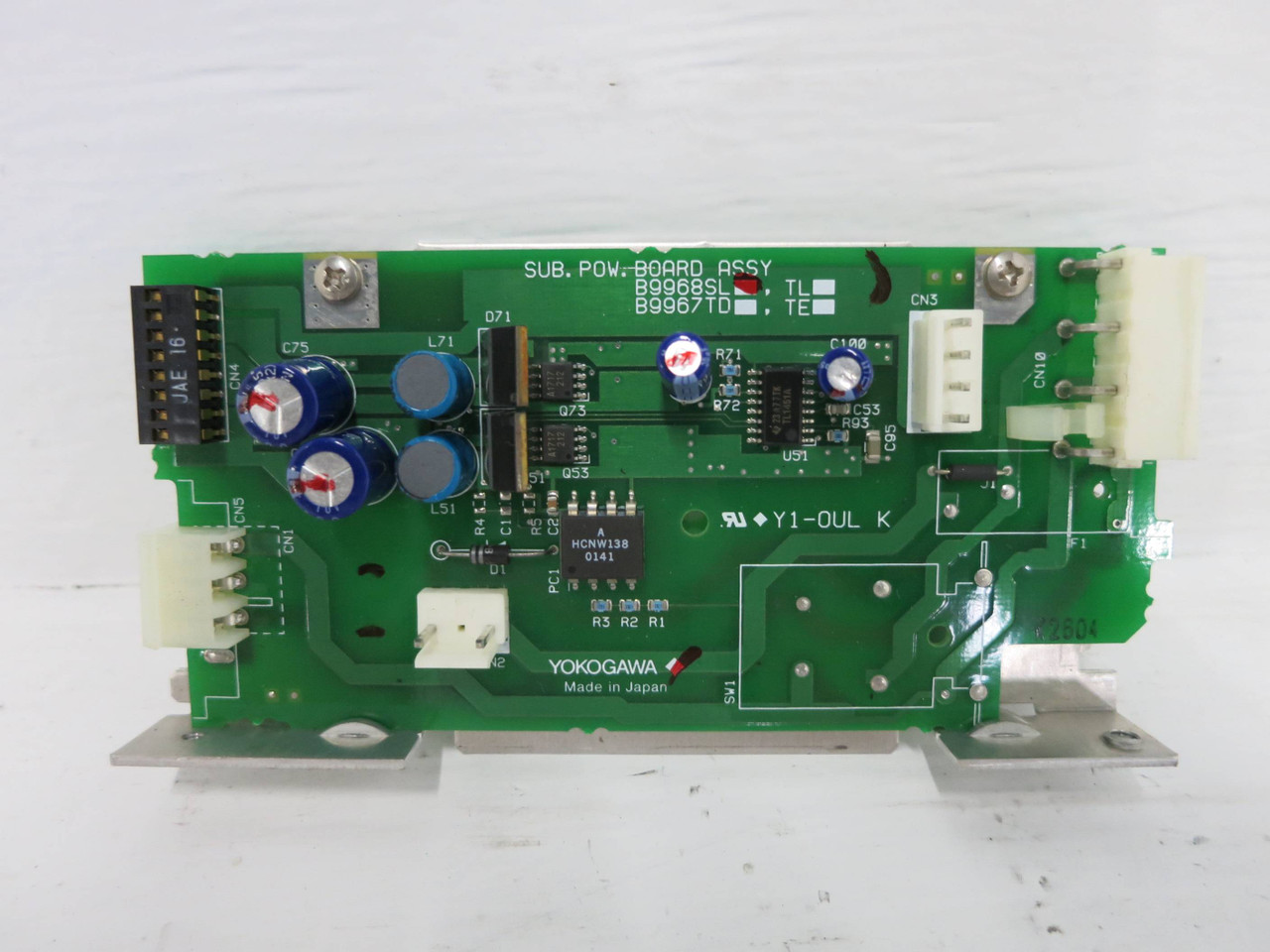 Yokogawa B9968SL DX200 DAQSTATION Sub Pow Board Assy PCB B9968-SL Card Assembly (DW1205-2)