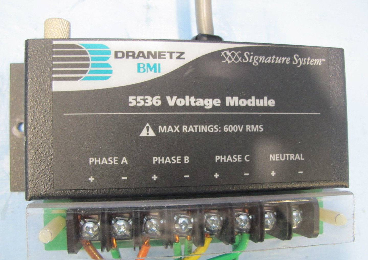 Dranetz BMI DataNode Series 5500 Model 5530T 5536 Voltage Module Data Node (EBI1196-4)