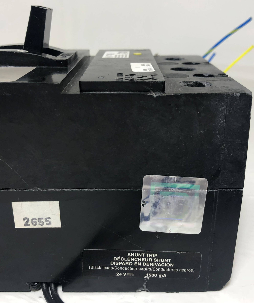 Square D KCF342501386 250A Breaker KCF34250 w/ Shunt & Aux 480 VAC 3P 250 Amp (EM3255-5)