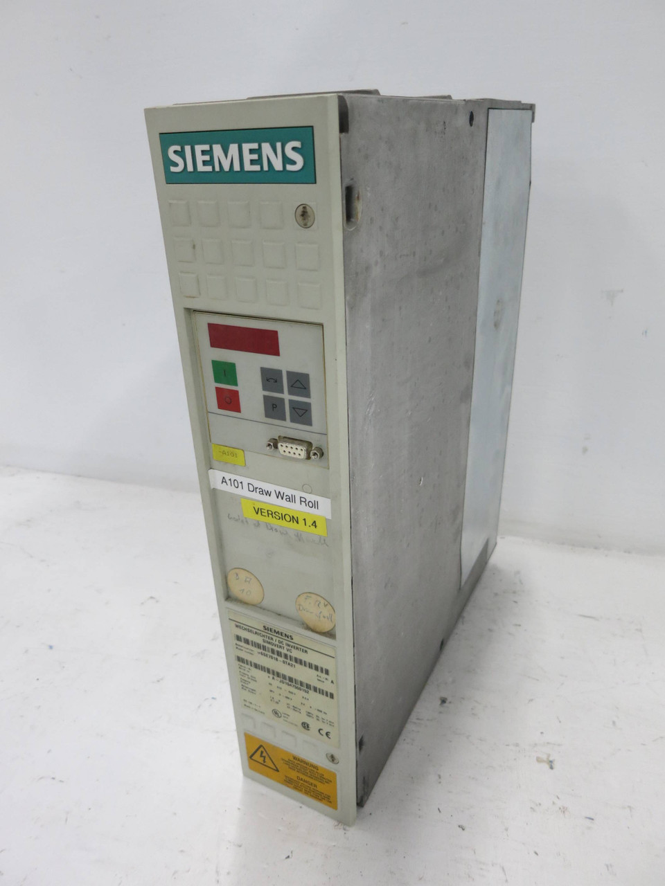 Image of Siemens 1P 6SE7018-0TA21 DC Inverter Simovert VC 8A Drive Controller w/ Cards