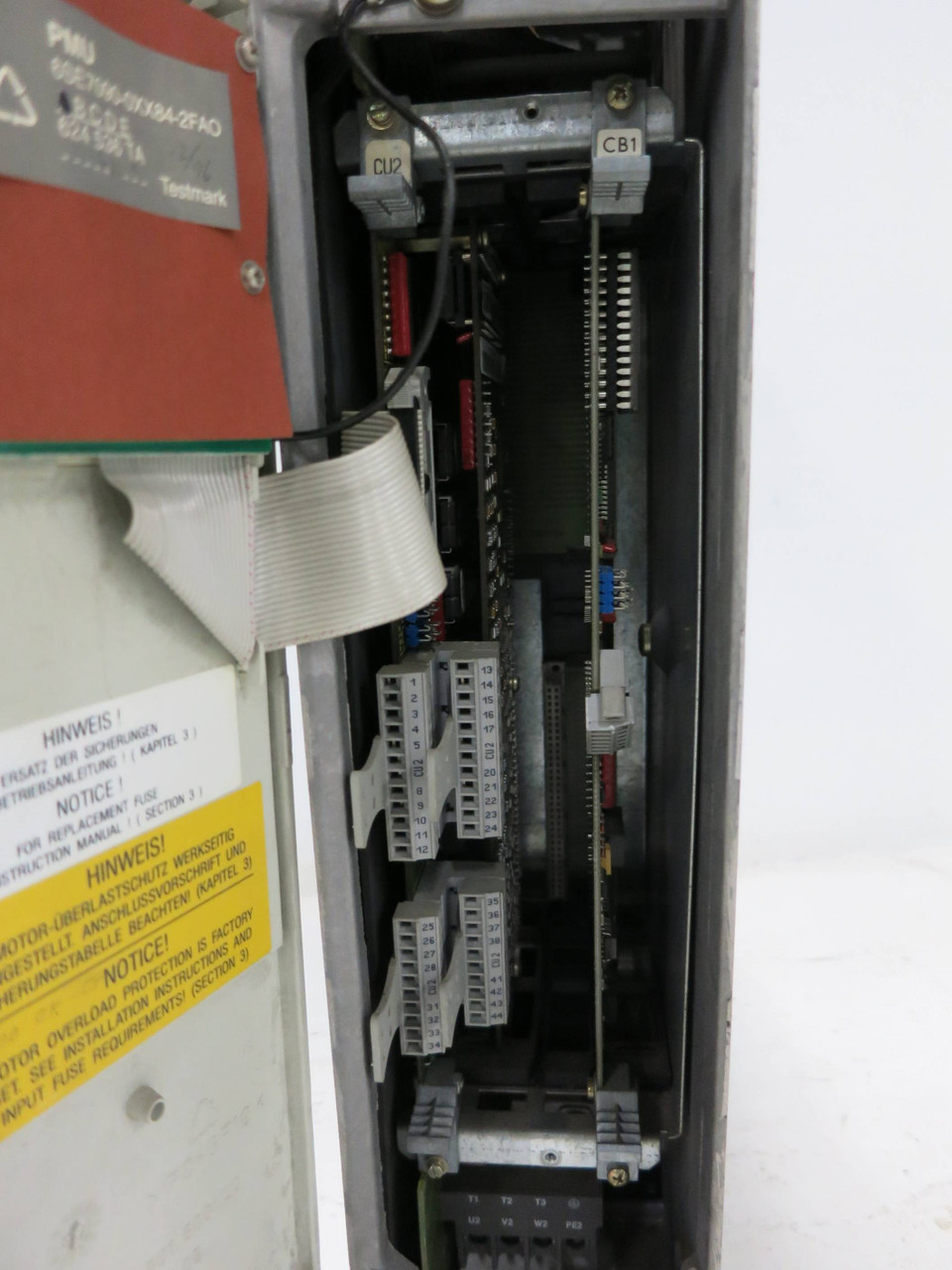 Siemens 1P 6SE7018-0TA21 DC Inverter Simovert VC 8A Drive Controller w/ Cards (DW1305-4)