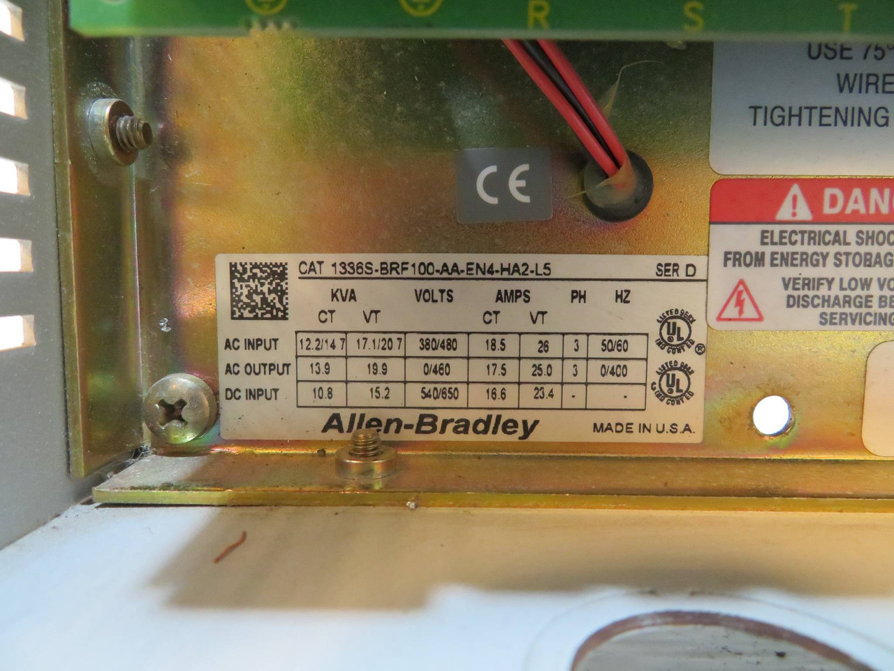 Allen Bradley 1336S-BRF100-AA-EN4-HA2-L5 10HP 480V 1336 Plus AC VS Drive AB (NP2160-3)