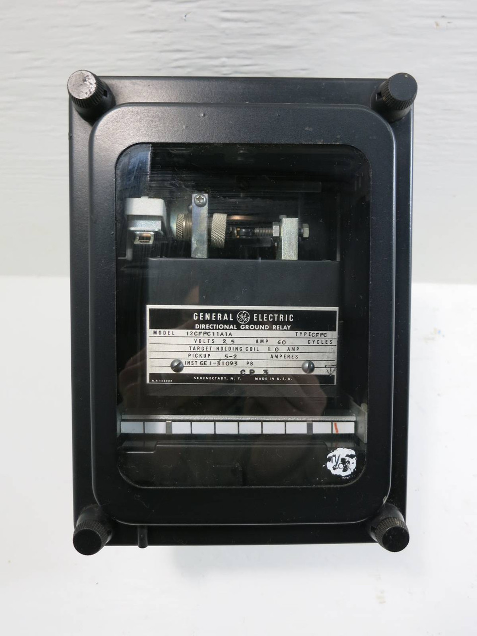 General Electric 12CFPC11A1A Directional Ground Relay GE 2.5 Amp Type CFPC (TK4595-1)