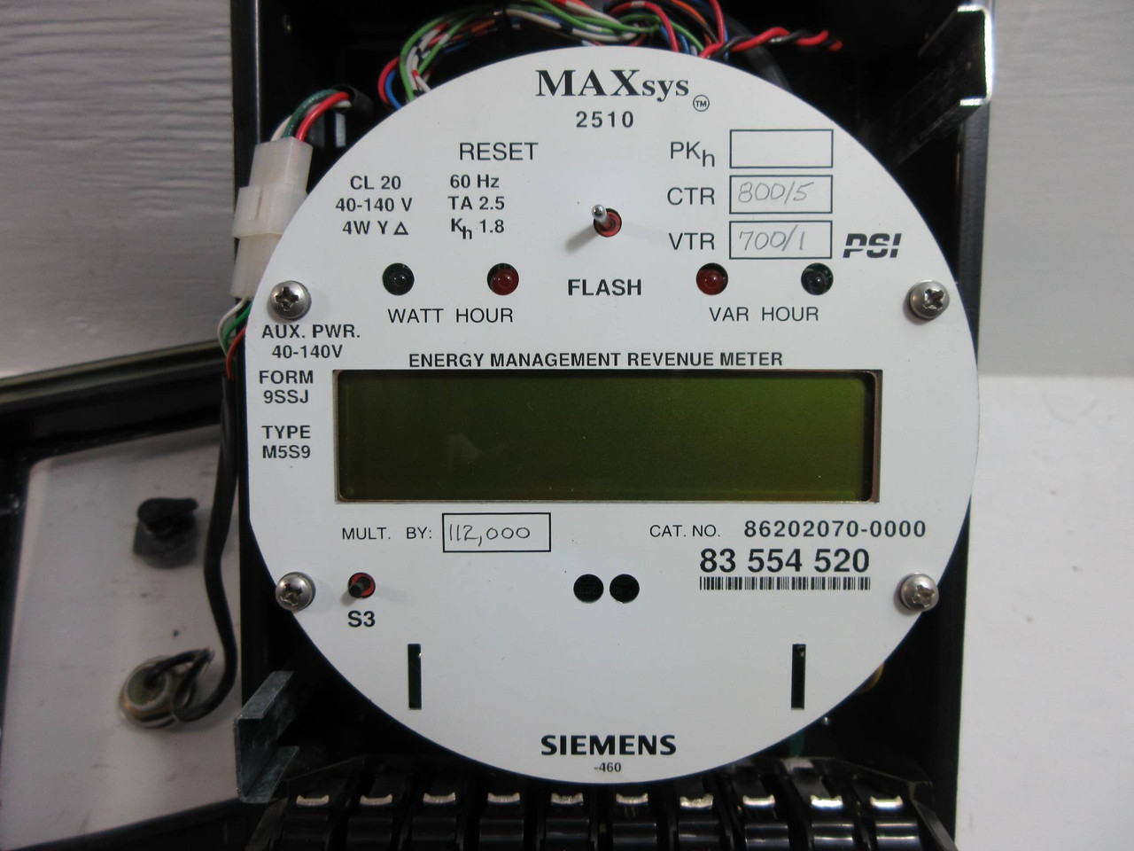 Siemens 86202070-0000 MAXsys Energy Management Revenue Meter Quad4 Modem 70495-1 (TK4612-1)