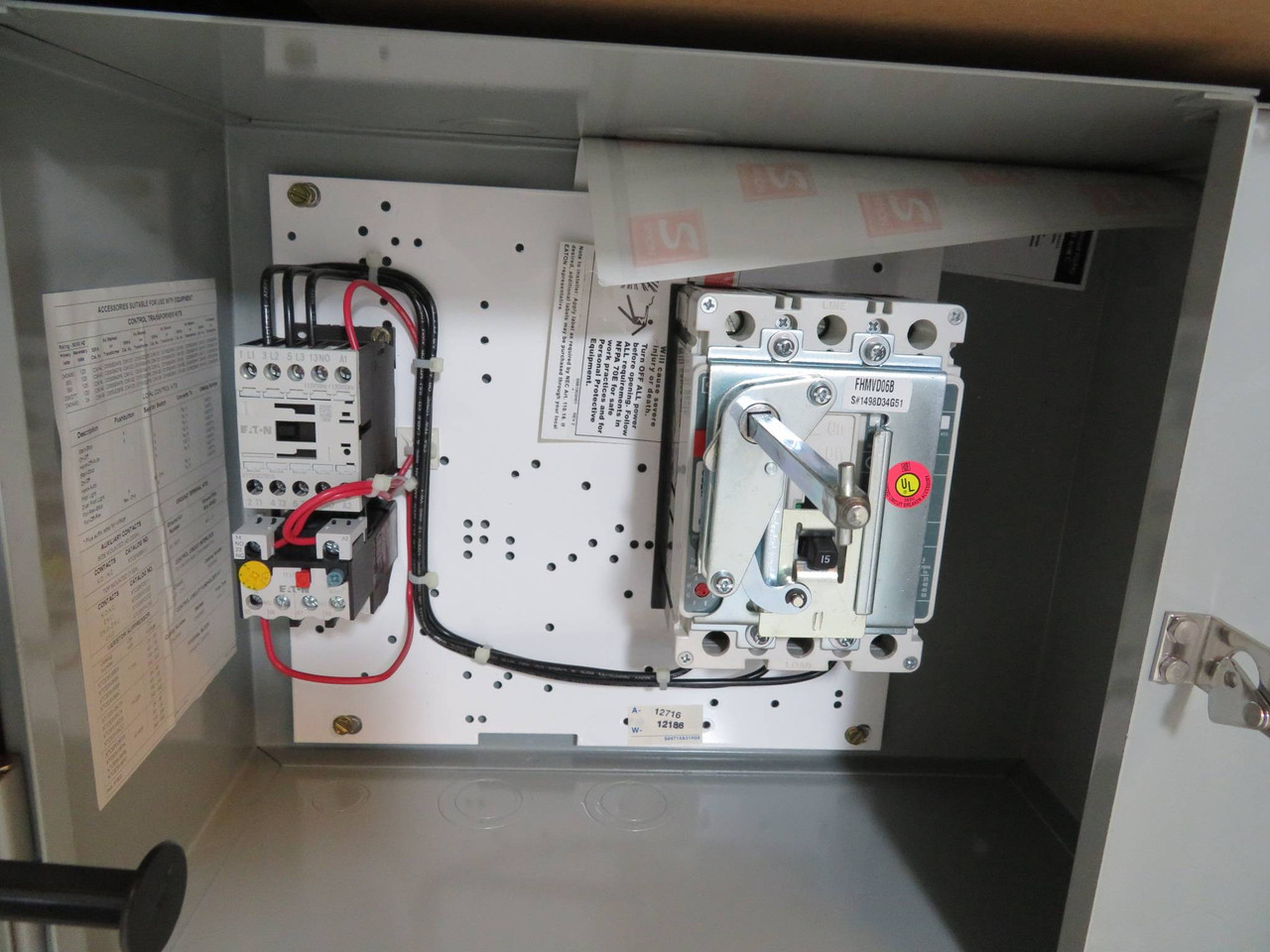 NEW Eaton ECX25B1AAD Combination Starter Breaker FVNR 15 Amp NIB Cutler Size 1 (NP2180-1)