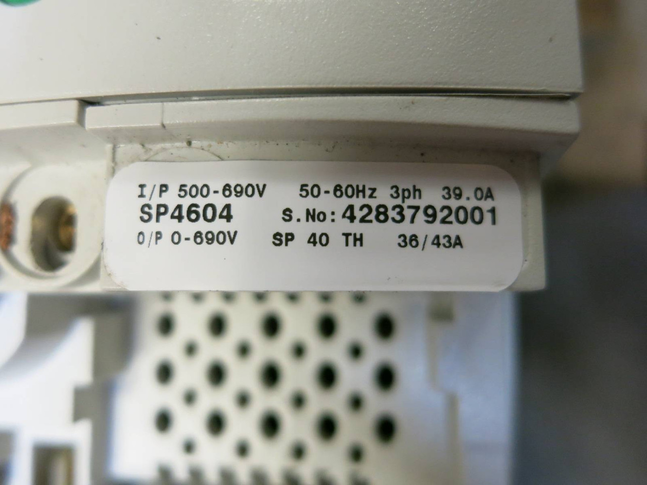 Emerson SP4604 40HP/50HP 36A/43A Unidrive VS Drive Control Techniques Automation (PM2915-2)