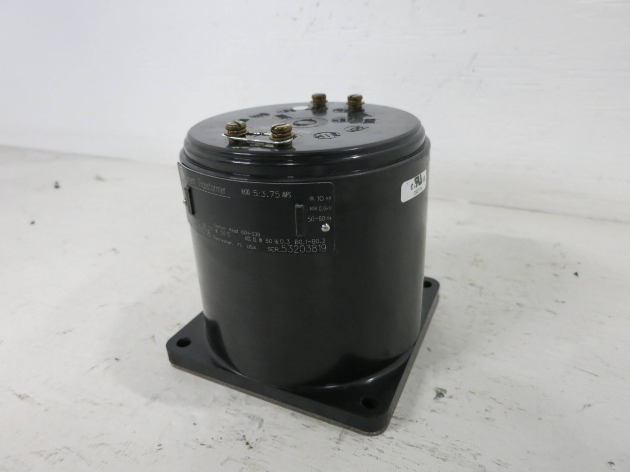 GE 750X101038 5:3.754A Auxiliary Current Transformer CT JAR-0C Ratio 5:3.75 Amp (DW1345-3)