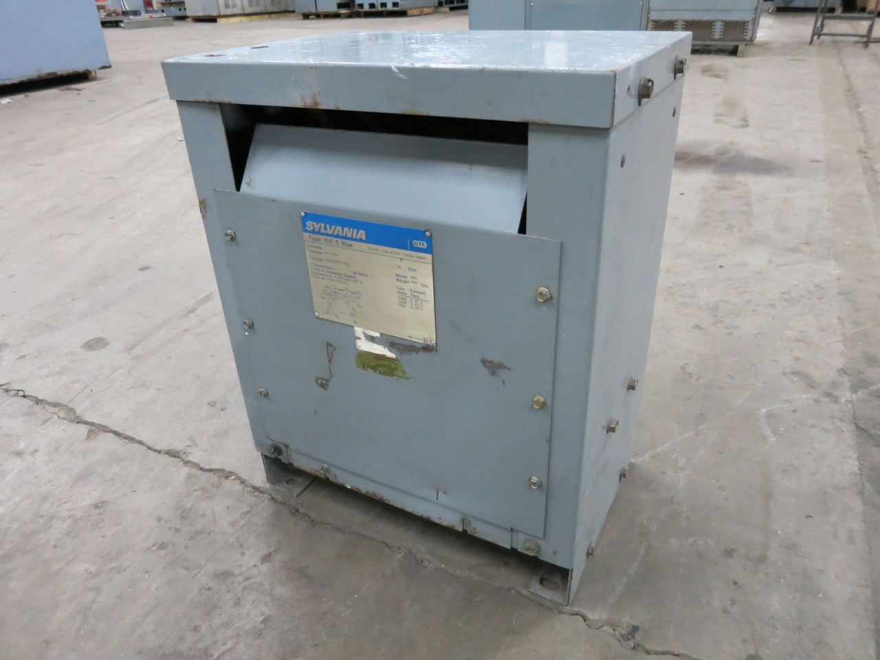 Sylvania 14 kVA 460 to 460Y/266 V 3PH Isolation Transformer 142-LP3T 14kVA Y GTE (DW1356-1)