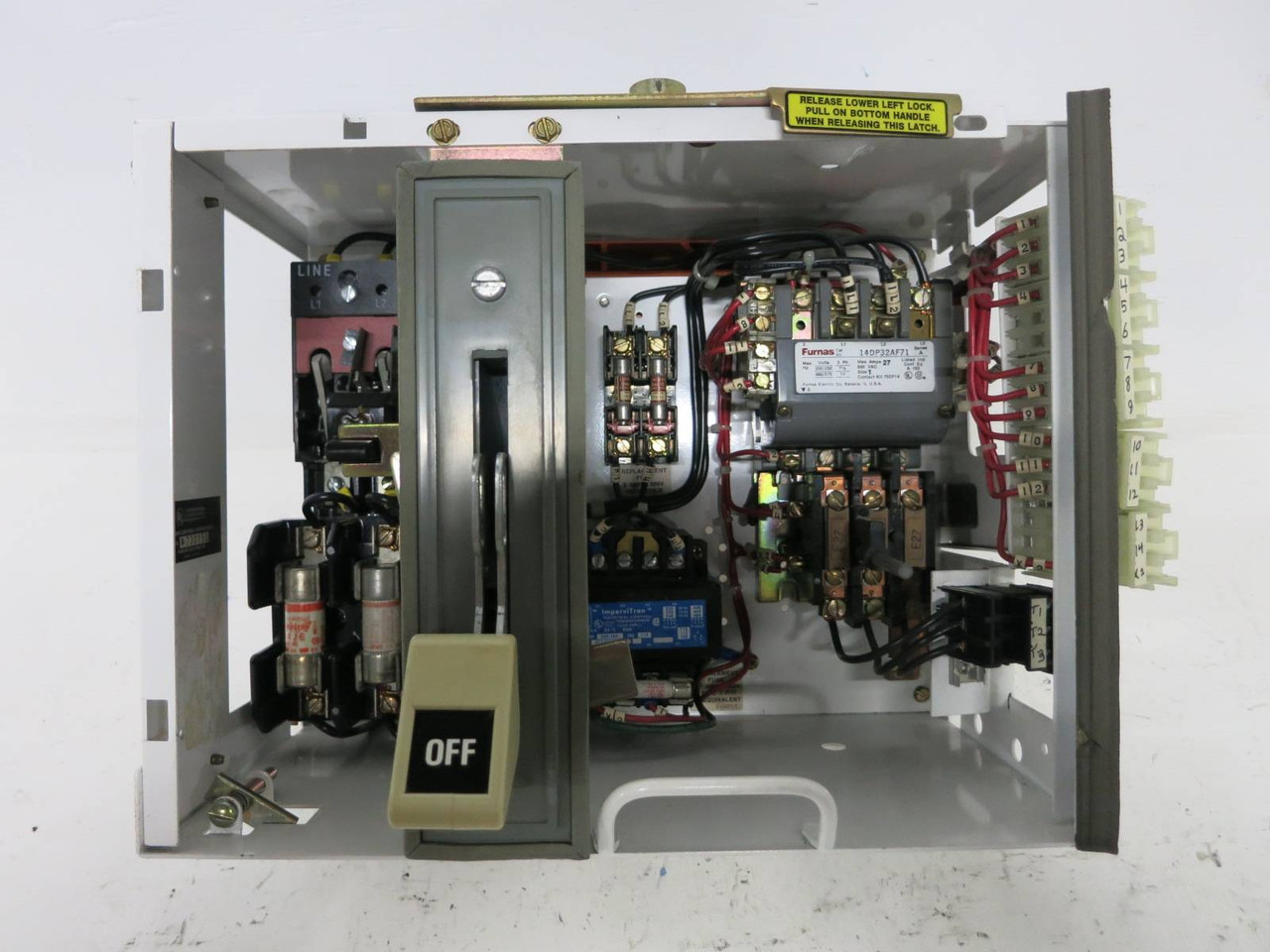 Siemens Tiastar Furnas System 89 Size 1 Starter 30 Amp Fused 12" MCC Bucket Sz1 (TK4633-61)