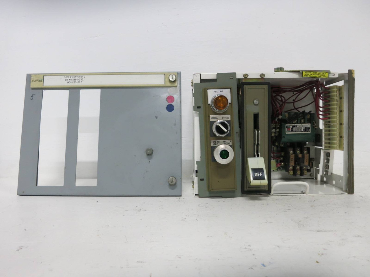 Siemens Tiastar Furnas System 89 Size 1 Starter 30 Amp Fused 12" MCC MCCB Bucket (TK4631-38)