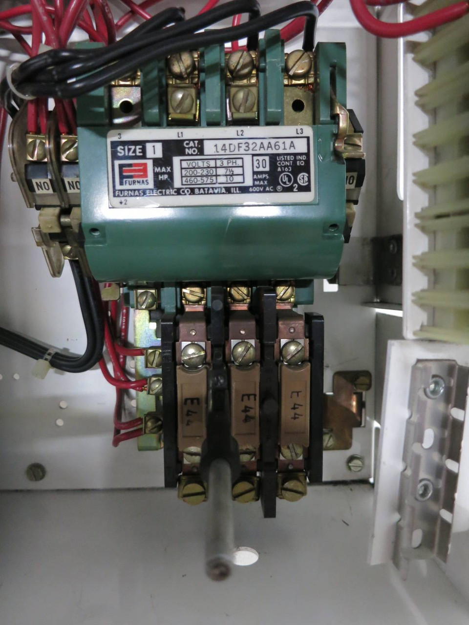 Siemens Tiastar Furnas System 89 Size 1 Starter 30 Amp Fused 12" MCC MCCB Bucket (TK4631-38)