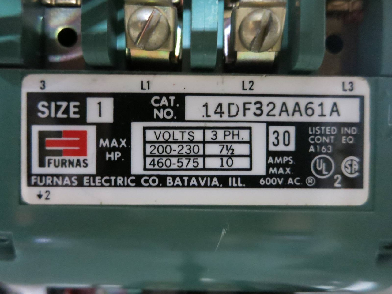 Siemens Tiastar Furnas System 89 Size 1 Starter 30 Amp Fused 12" MCC MCCB Bucket (TK4631-38)