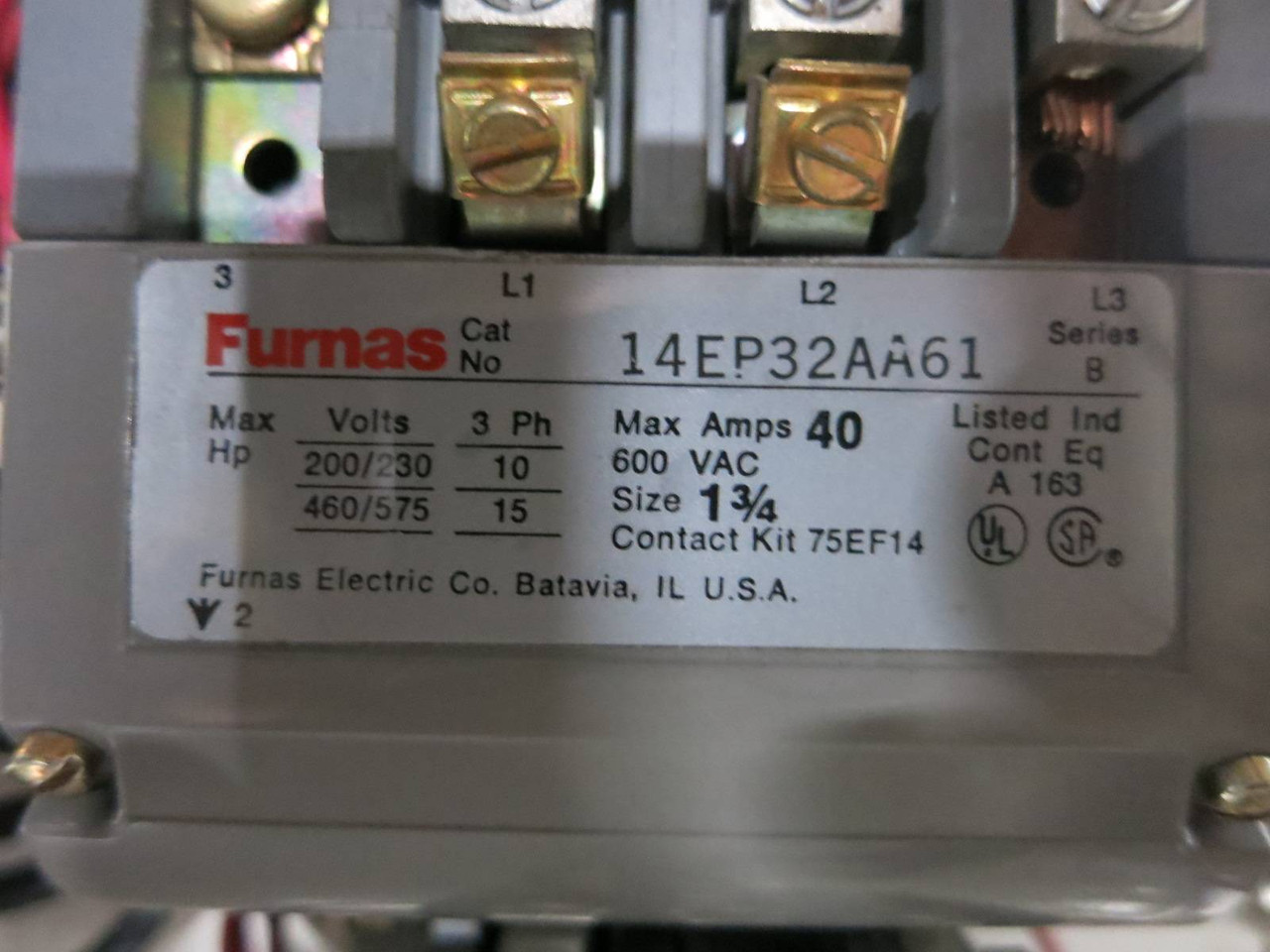 Siemens Tiastar Furnas System 89 Size 1-3/4 Starter 60 Amp Fused 12" MCC Bucket (TK4635-2)