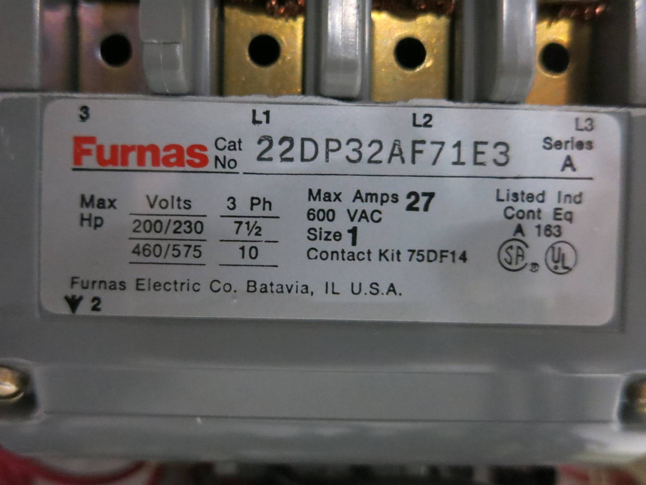 Siemens Tiastar Furnas System 89 Size 1 Rev. Starter Fused 30 Amp 18" MCC Bucket (TK4634-18)