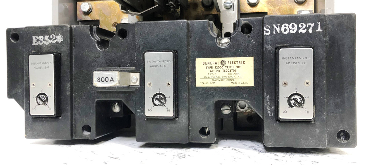 GE TPS203F 2000A Power Break Circuit Breaker w/ 800 Amp Trip General Electric 3P (EM3354-2)