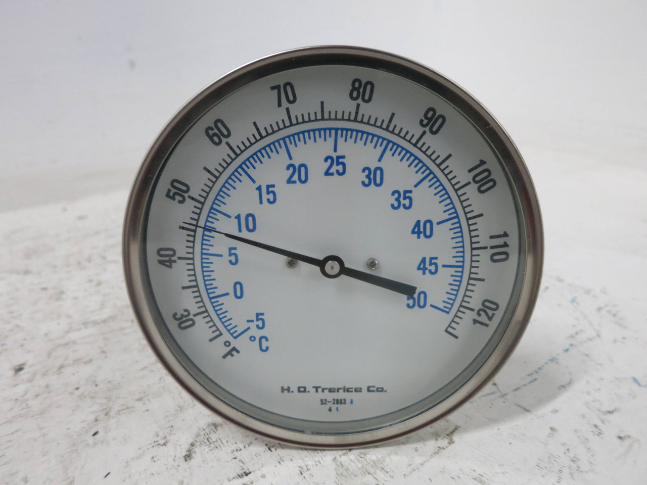 NEW Trerice B8561203 Thermometer 25/125 F -5/50 C 5" Bi-Metal 12" Stem 1/2" NPT (DW1382-3)