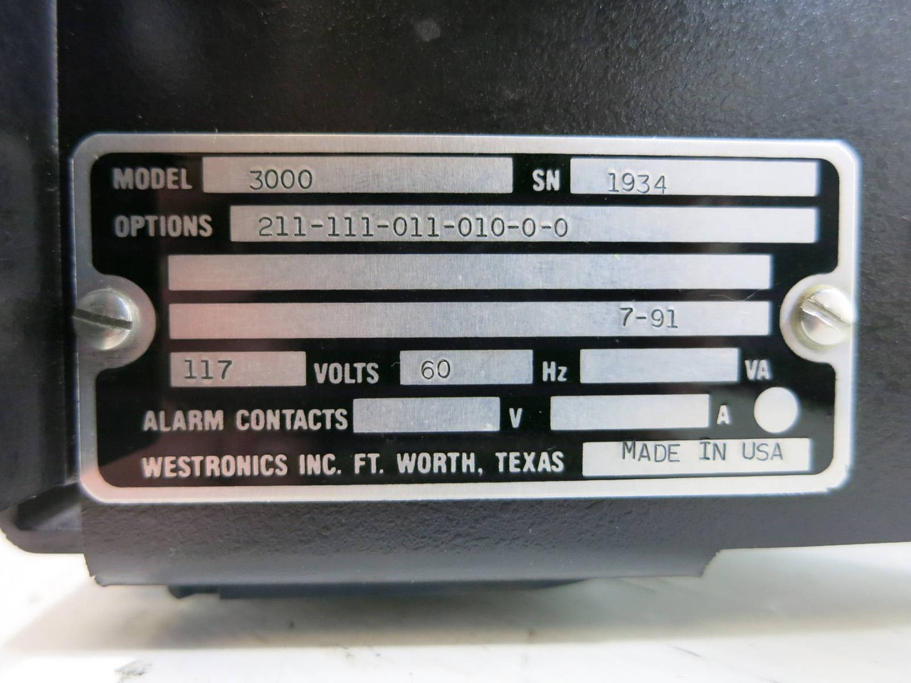 Westronics 3000-211-111-011-010-0-0 Series 3000 Chart Recorder 117V (TK4699-1)