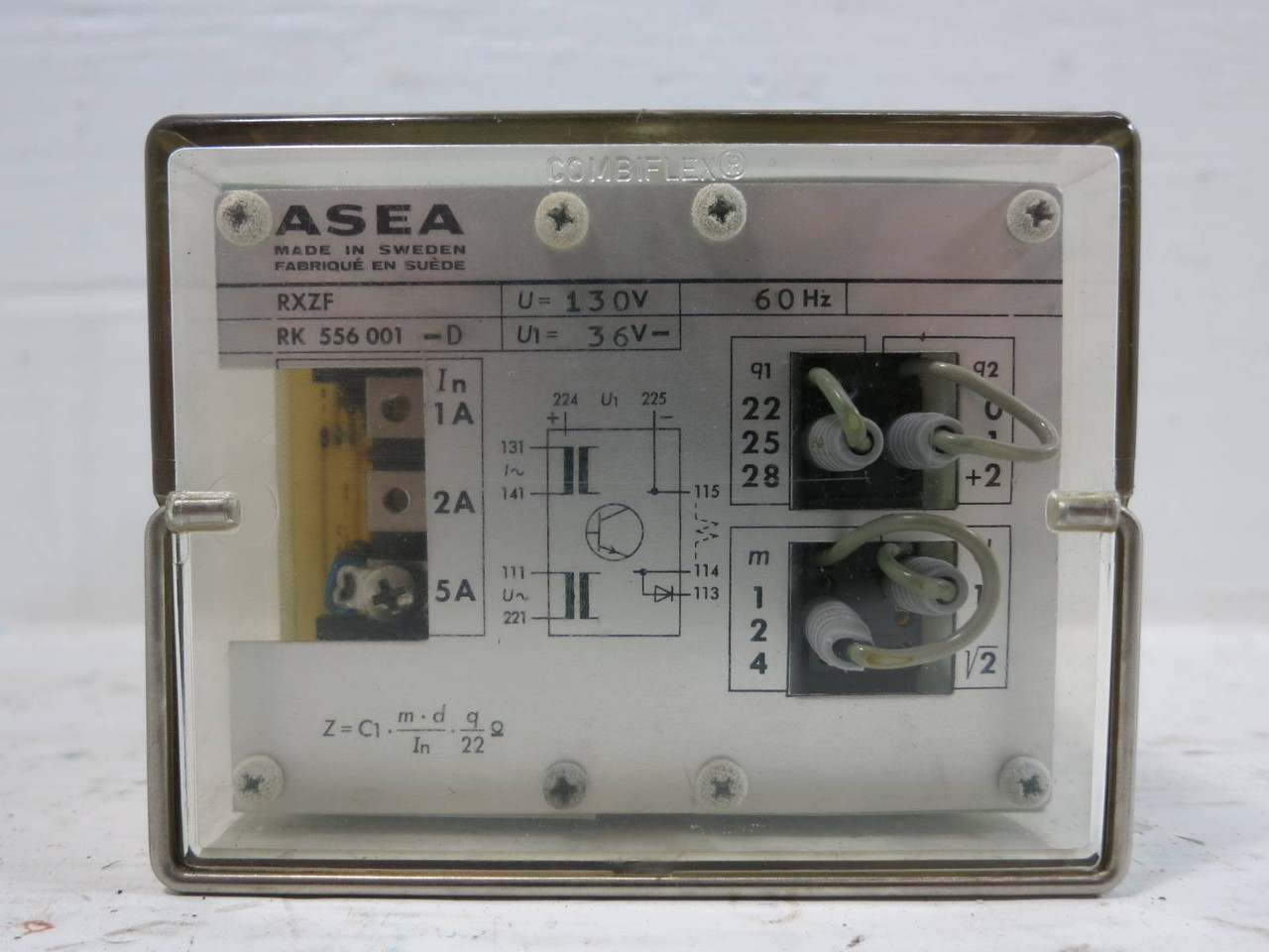 Asea RXZF Combiflex Voltage Relay Module RK-556-001-D ABB (TK4697-3)