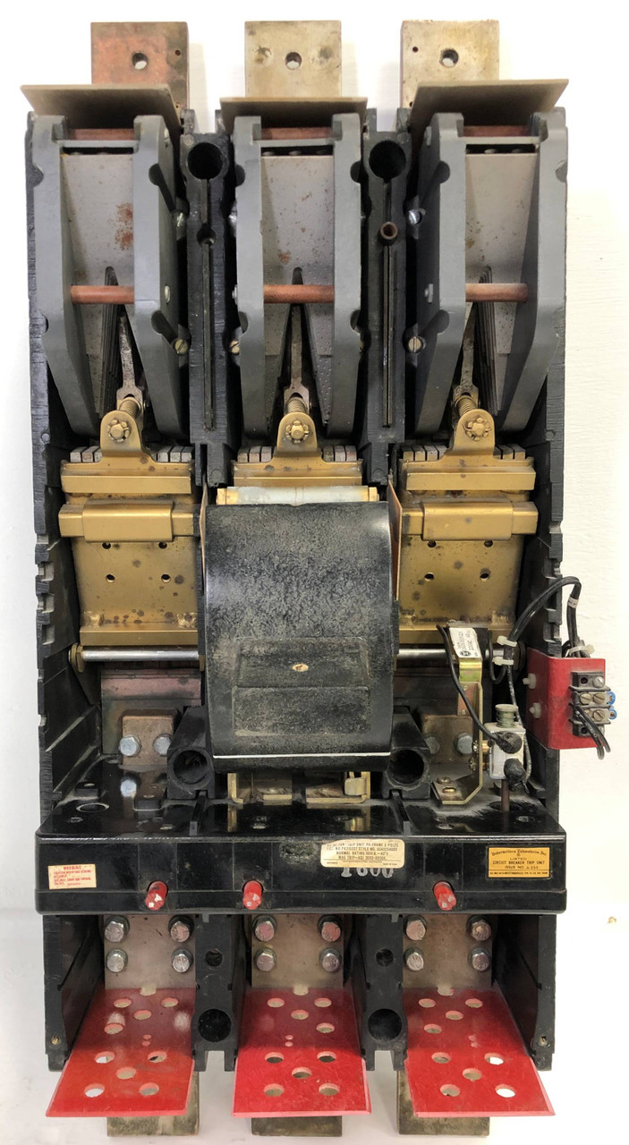 Westinghouse PC31600 1600A AB De-Ion PC Circuit Breaker 1600 Amp Trip 2600D88G02 (EM3360-1)