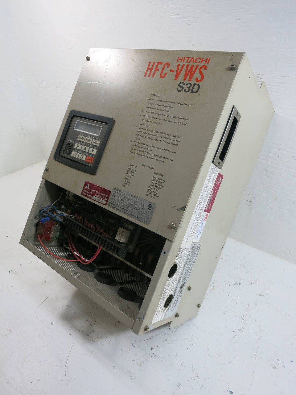Image of Hitachi HFC-VWS-16HF3D 20 HP S3D AC Transistor Inverter VS Drive 15 HP 460V 31A